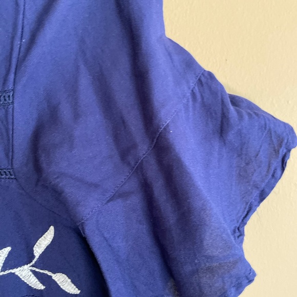 Blue Rain Boutique Brand Royal Blue and white floral embroidered dress. Size S - Picture 5 of 10